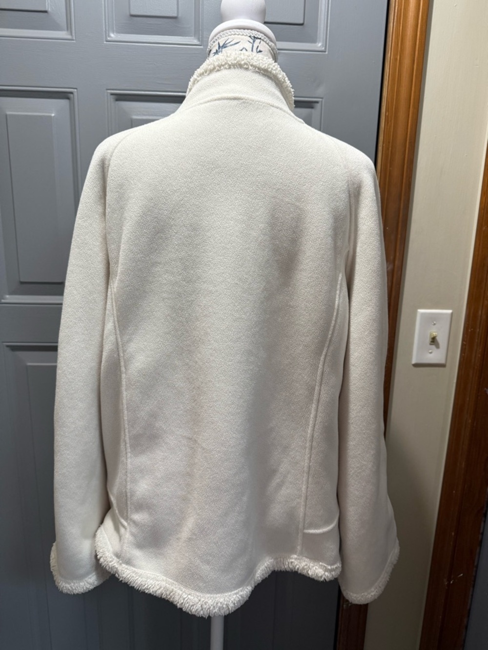 Green Tea White Full-Zip Teddy Bear Fleece Jacket (x-large) - Picture 5 of 13